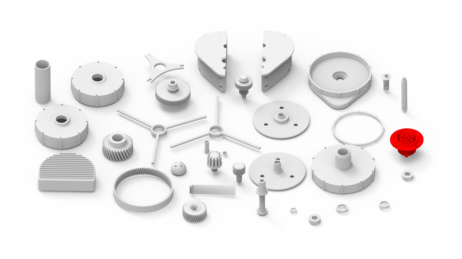 SOGES turbine internals — exploded view showing upper/lower housing, HAWT blades, 1:120 gearbox, generator, PCB, and connection port