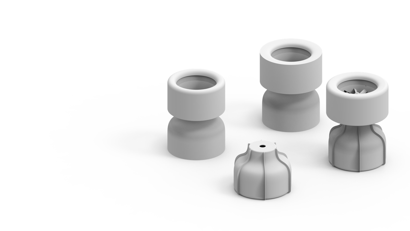 SOGES design iteration V4 — final geometry resolved before transition to the frosted-housing production form