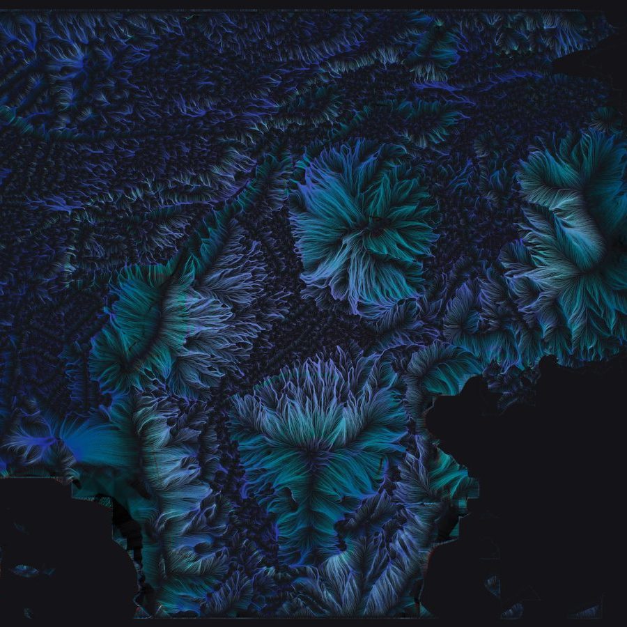 Site-scale rainfall simulation — isometric of water-collection patterns