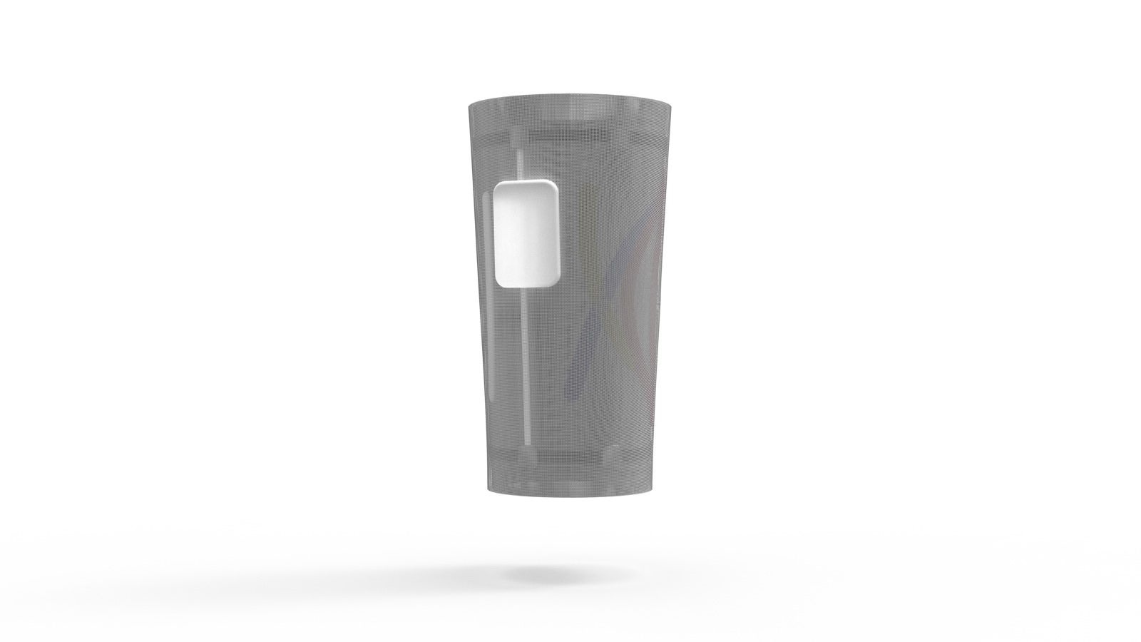 WAM knee sleeve — front view with the electronics module visible through the translucent knit